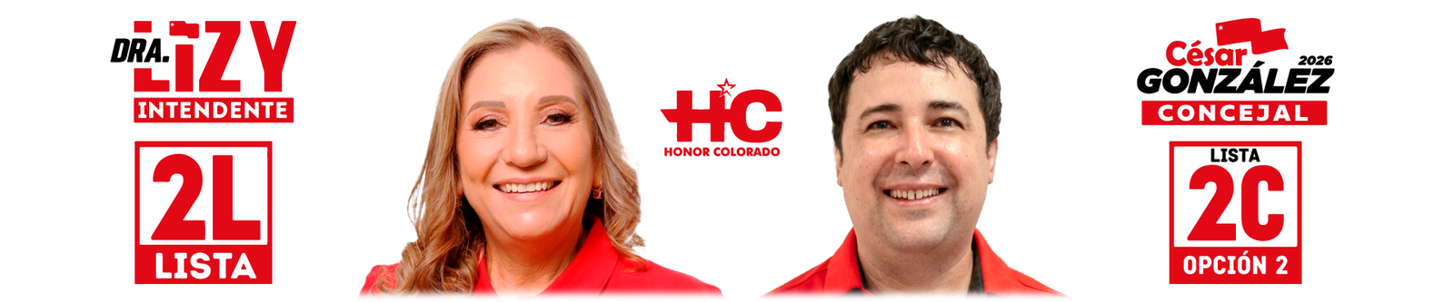Dra Lizy Intendente - César Gonzalez Concejal - Lista 2C Opción 2
